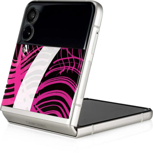 Pink and White Hipster Galaxy Z Flip4 5G Skin