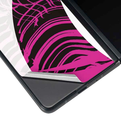 Pink and White Hipster Galaxy Z Fold3 5G Skin
