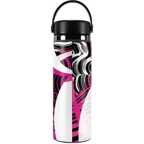 Pink and White Hipster Hydro Flask 20oz Wide Mouth Skin