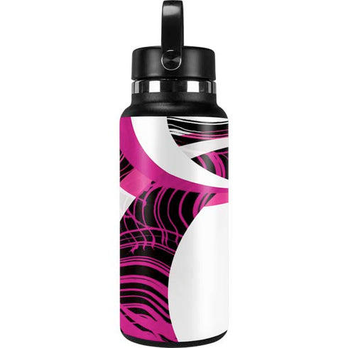 Pink and White Hipster Hydro Flask 32oz Wide Mouth Skin