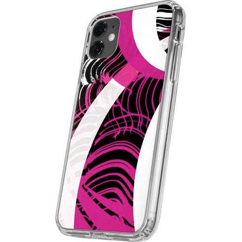 Pink and White Hipster iPhone 11 Clear Case