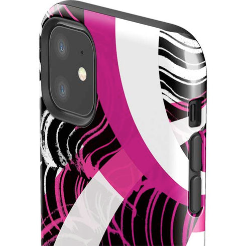 Pink and White Hipster iPhone 11 Impact Case