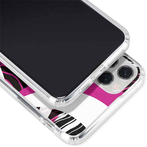 Pink and White Hipster iPhone 11 Pro Clear Case