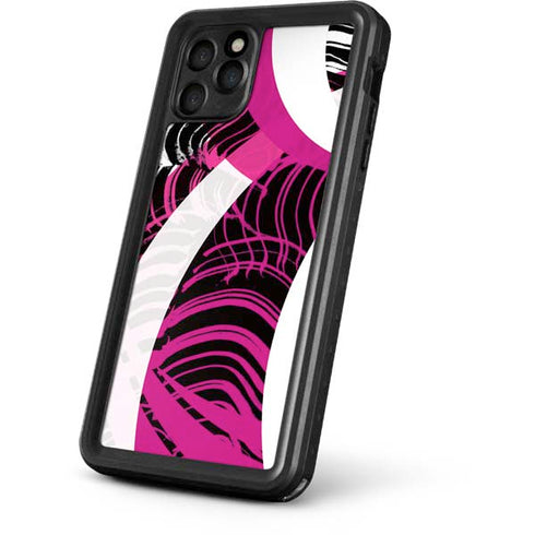 Pink and White Hipster iPhone 11 Pro Max Waterproof Case