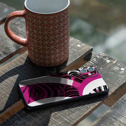 Pink and White Hipster iPhone 11 Skin