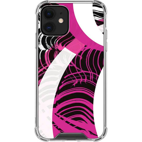Pink and White Hipster iPhone 12 Clear Case