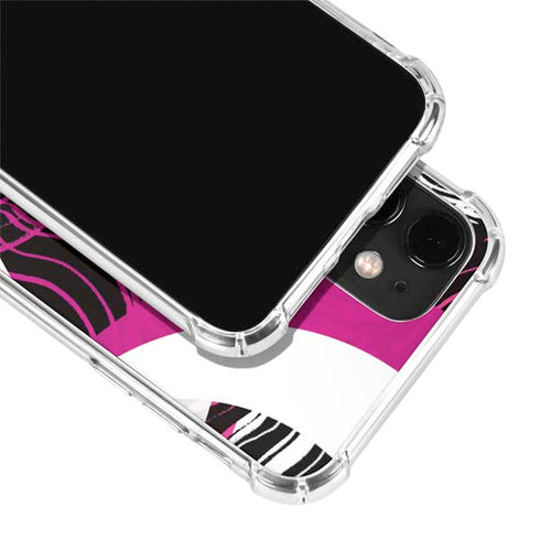 Pink and White Hipster iPhone 12 Clear Case