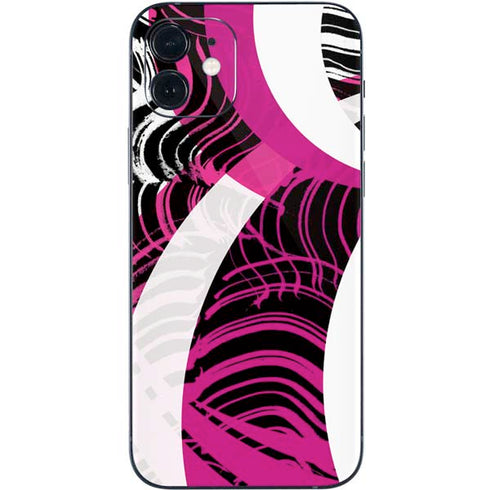 Pink and White Hipster iPhone 12 Skin