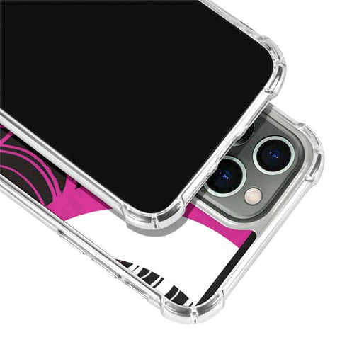Pink and White Hipster iPhone 13 Pro Clear Case