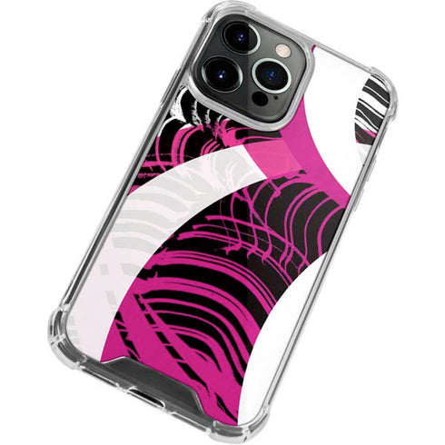 Pink and White Hipster iPhone 13 Pro Max Clear Case