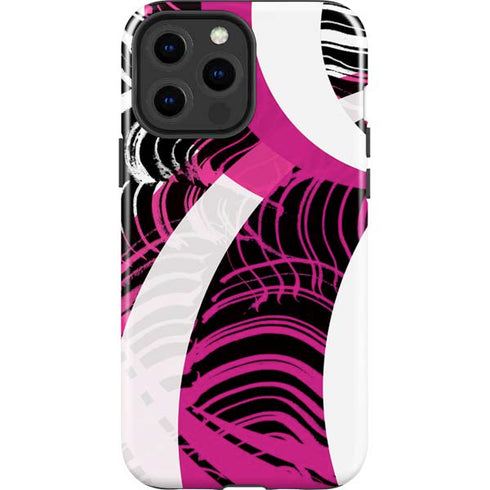 Pink and White Hipster iPhone 13 Pro Max Impact Case