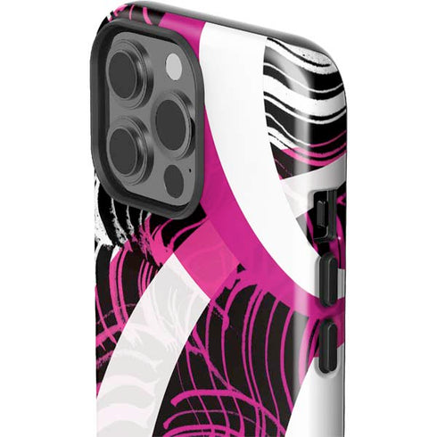 Pink and White Hipster iPhone 13 Pro Max Impact Case