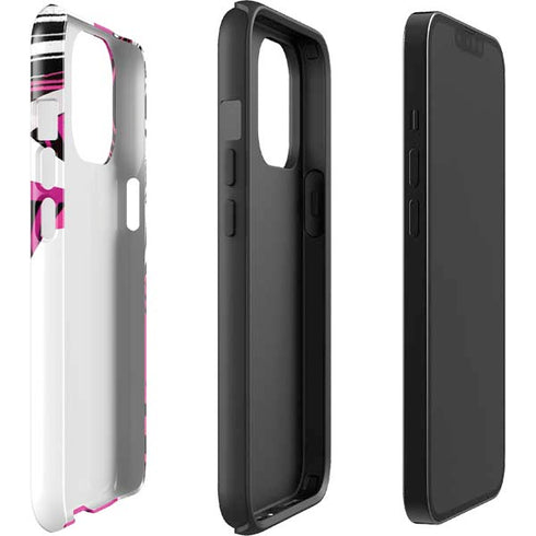 Pink and White Hipster iPhone 13 Pro Max Impact Case