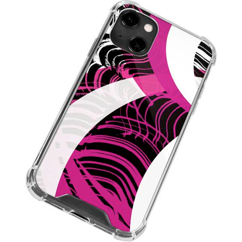 Pink and White Hipster iPhone 14 Clear Case