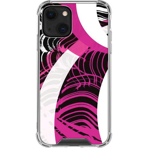 Pink and White Hipster iPhone 14 Plus Clear Case