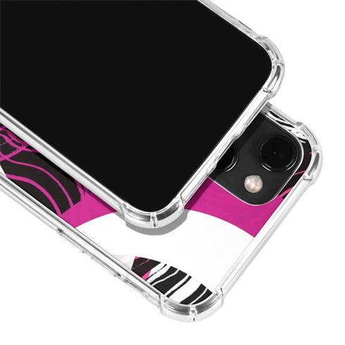 Pink and White Hipster iPhone 14 Plus Clear Case