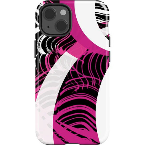 Pink and White Hipster iPhone 14 Impact Case