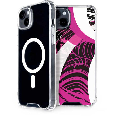 Pink and White Hipster iPhone 15 Plus MagSafe Case