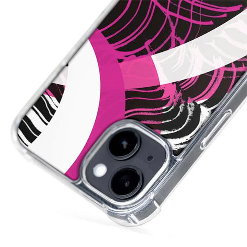 Pink and White Hipster iPhone 15 Plus MagSafe Case