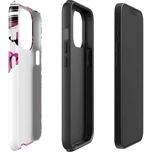 Pink and White Hipster iPhone 14 Pro Impact Case