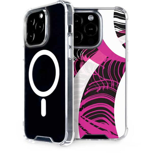 Pink and White Hipster iPhone 14 Pro MagSafe Case