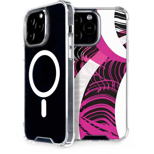 Pink and White Hipster iPhone 15 Pro Max MagSafe Case