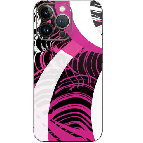 Pink and White Hipster iPhone 14 Pro Skin