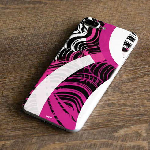 Pink and White Hipster iPhone 8 Plus Skin