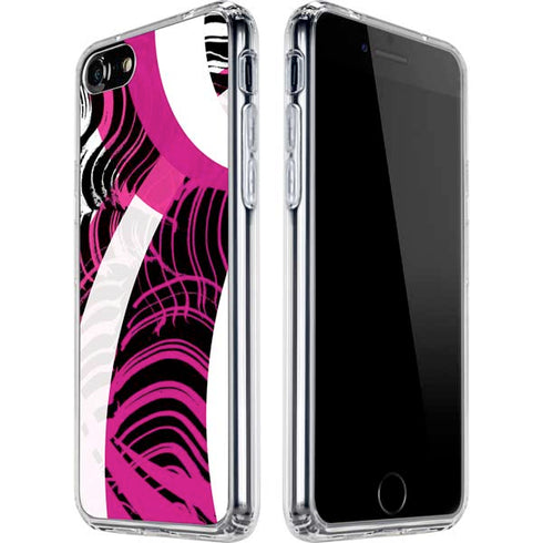 Pink and White Hipster iPhone SE (2nd & 3rd Gen) Clear Case
