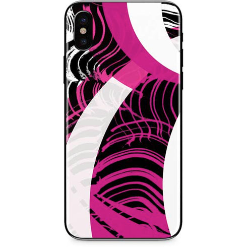 Pink and White Hipster iPhone X Skin