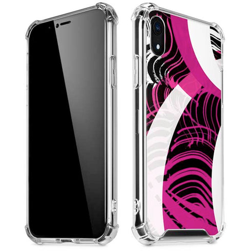 Pink and White Hipster iPhone XR Clear Case