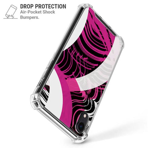 Pink and White Hipster iPhone XR Clear Case