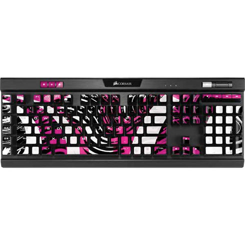 Pink and White Hipster K95 RGB PLATINUM Mechanical Gaming Keyboard Skin