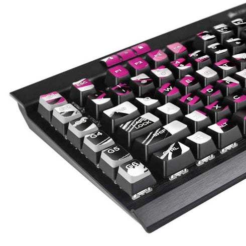 Pink and White Hipster K95 RGB PLATINUM Mechanical Gaming Keyboard Skin