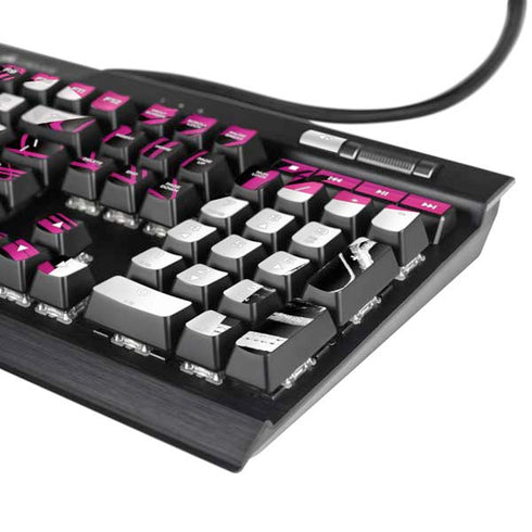Pink and White Hipster K95 RGB PLATINUM Mechanical Gaming Keyboard Skin