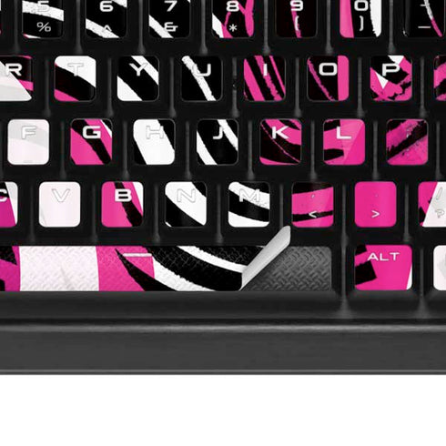 Pink and White Hipster K95 RGB PLATINUM Mechanical Gaming Keyboard Skin