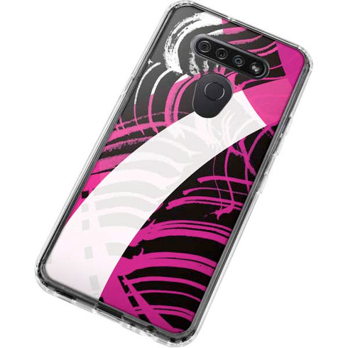 Pink and White Hipster LG K51/Q51 Clear Case