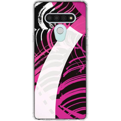 Pink and White Hipster LG Stylo 6 Clear Case