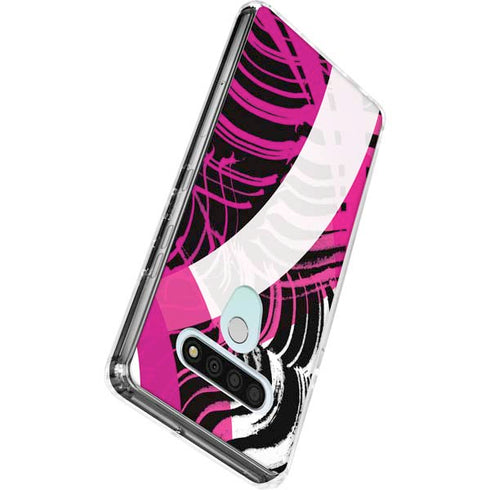 Pink and White Hipster LG Stylo 6 Clear Case