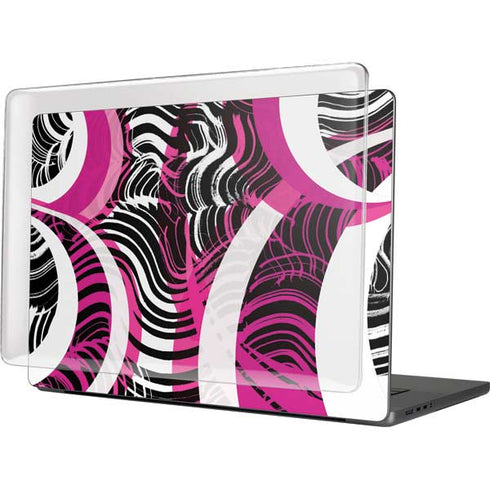 Pink and White Hipster MacBook Pro 16in (2021-25) Case plus Skin