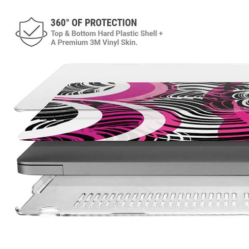 Pink and White Hipster MacBook Pro 16in (2021-25) Case plus Skin