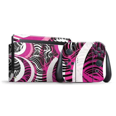 Pink and White Hipster Nintendo Switch Bundle Skin