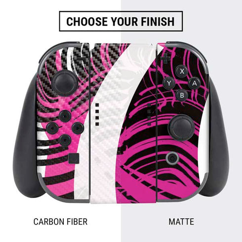 Pink and White Hipster Nintendo Switch Bundle Skin