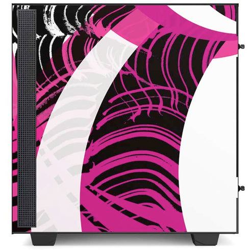 Pink and White Hipster NZXT H510 Compact ATX Mid-Tower Case Skin