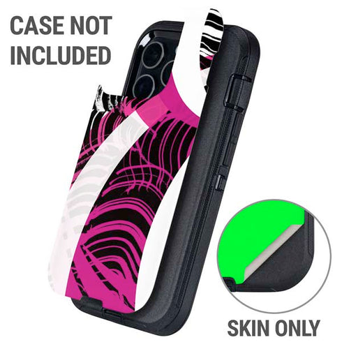 Pink and White Hipster Otterbox Defender iPhone Skin