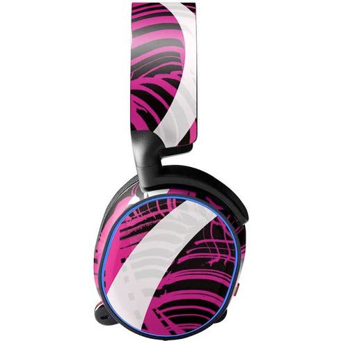 Pink and White Hipster SteelSeries Arctis 3 Skin