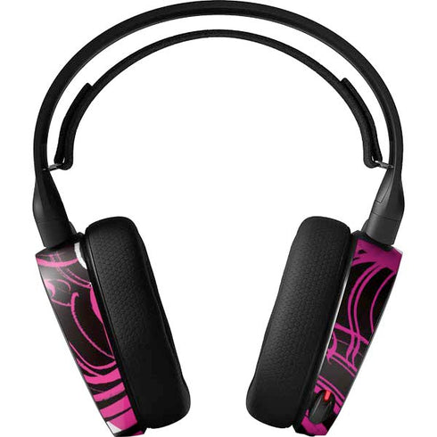 Pink and White Hipster SteelSeries Arctis 3 Skin