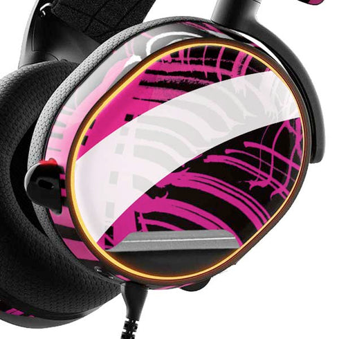 Pink and White Hipster SteelSeries Arctis 3 Skin