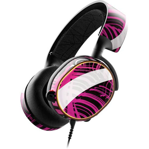 Pink and White Hipster SteelSeries Arctis 5 Skin