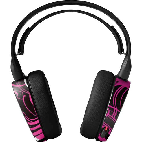 Pink and White Hipster SteelSeries Arctis 5 Skin